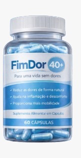 Frasco FimDor 40+ suplemento alimentar em cápsulas